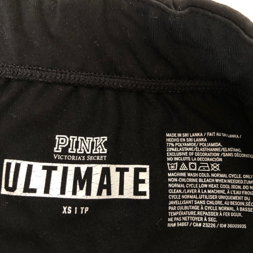 SOLD PINK Ultimate Black Joggers White Stripe - Picture 3 of 4